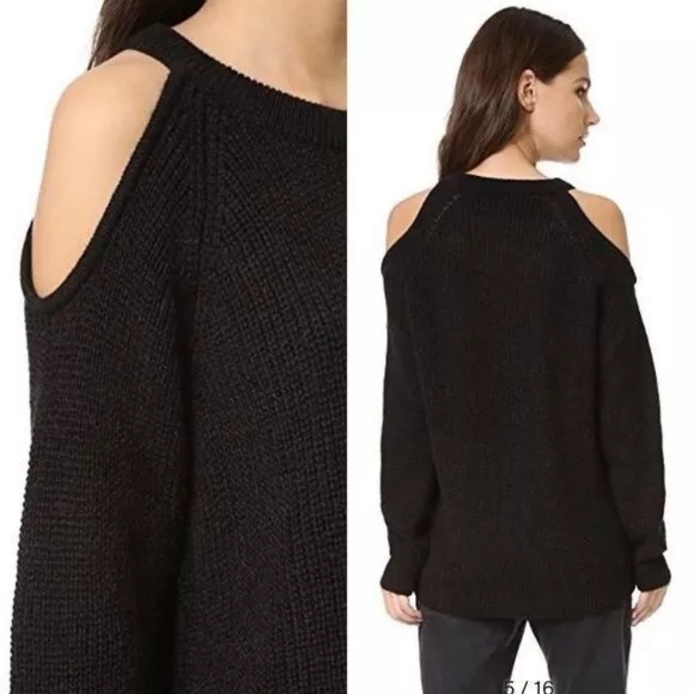 NWOT IRO Lineisy Alpaca Merino Wool Cold Shoulder Sweater Small